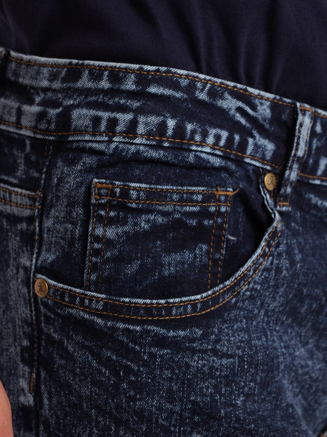 Men's Acid Wash Ink Skinny Denim Jean