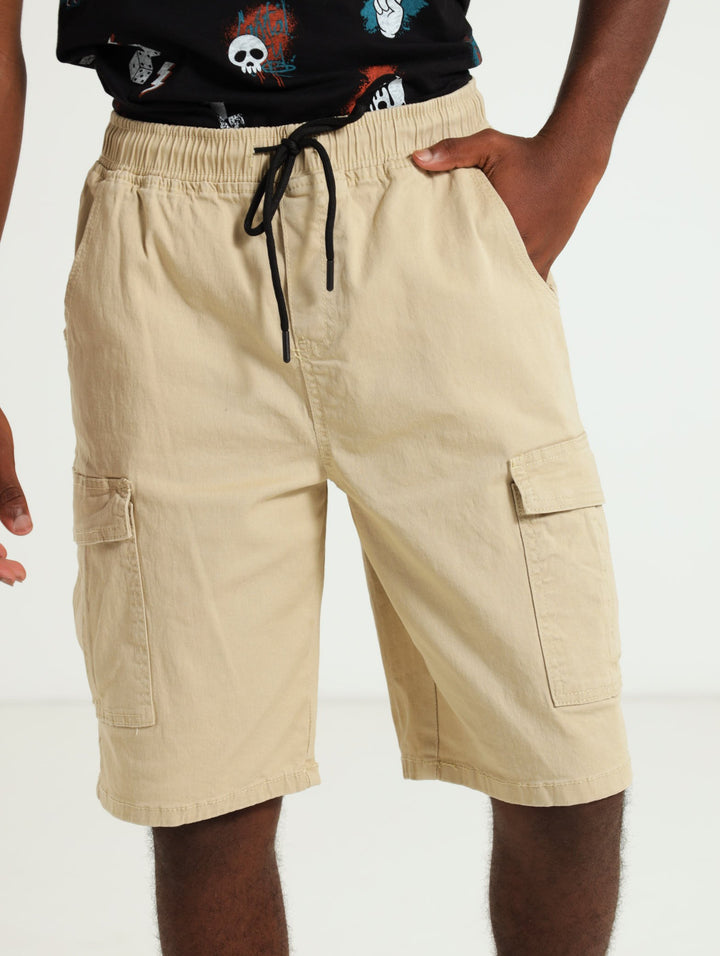 Boys Cargo Shorts - Stone