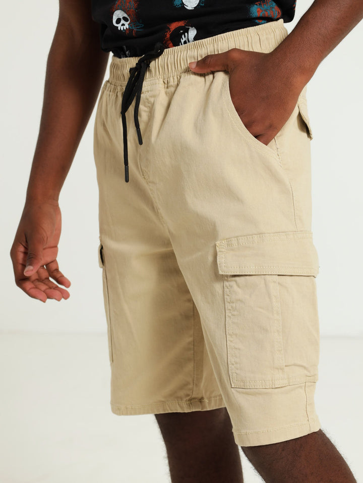 Boys Cargo Shorts - Stone