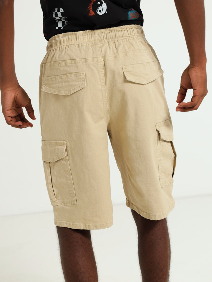Boys Cargo Shorts - Stone