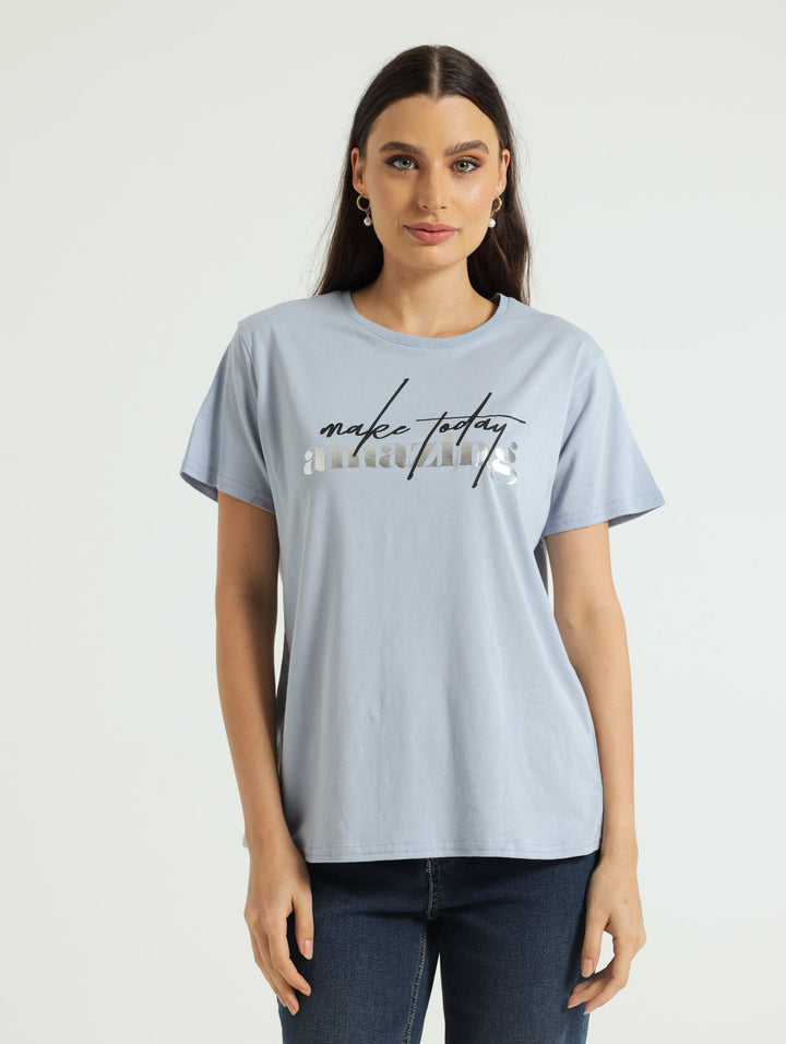 Make Today Amazing Tee - Light Blue