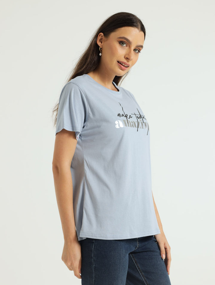 Make Today Amazing Tee - Light Blue