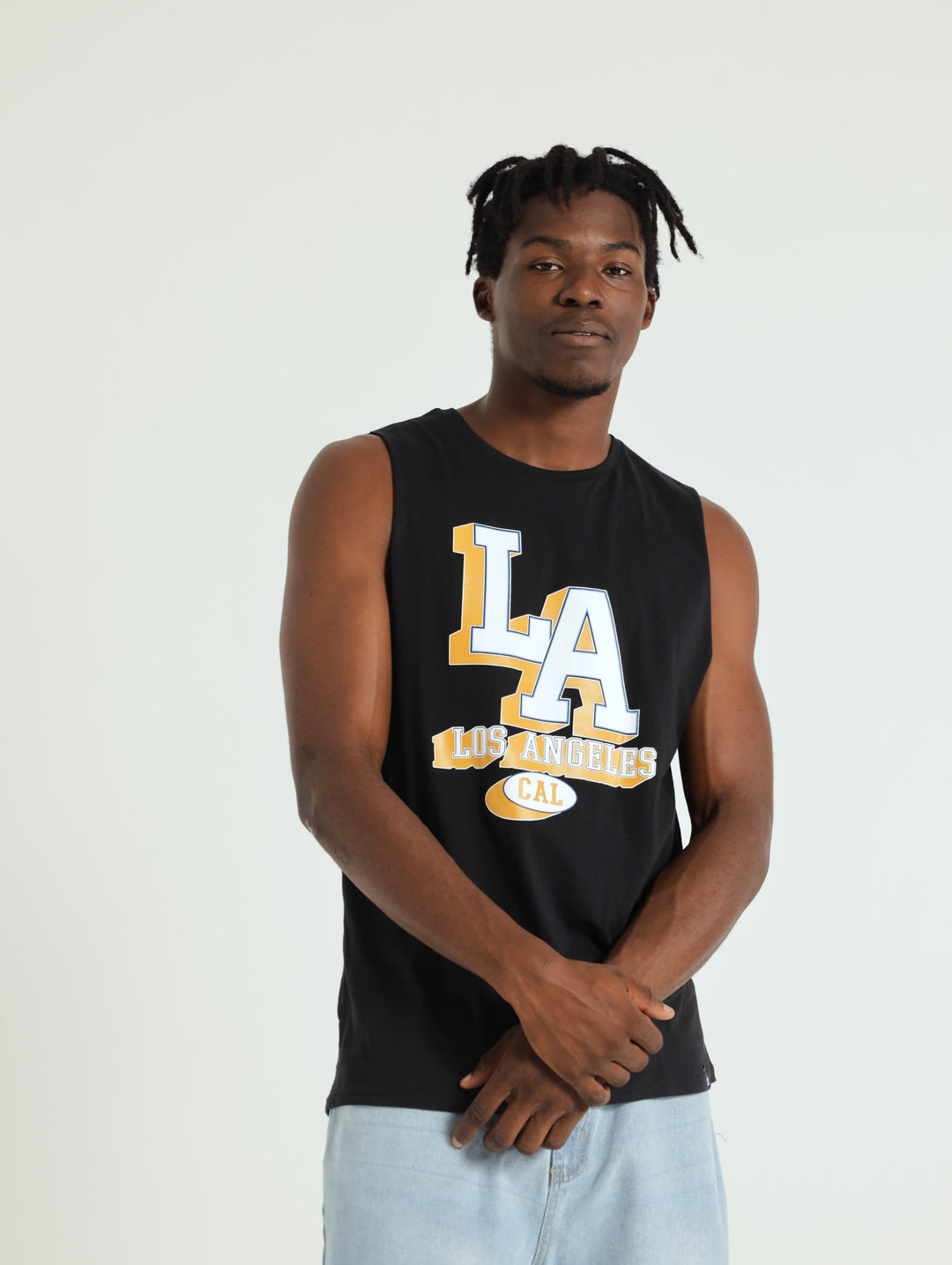 La Muscle Hugger Tee - Black