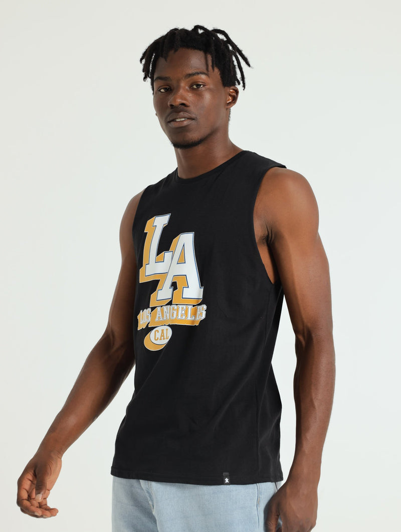 La Muscle Hugger Tee - Black