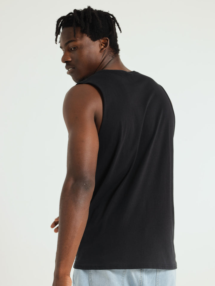 La Muscle Hugger Tee - Black