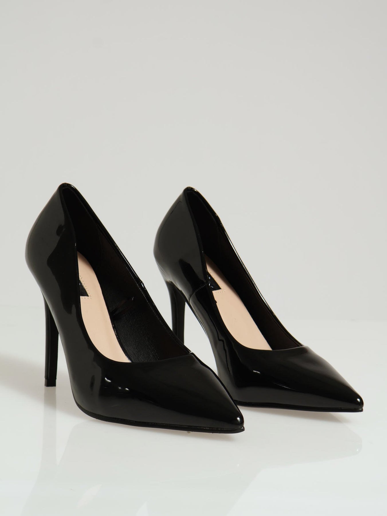 Ladies Patent Pointy Heel Black – Edgars - Main Image