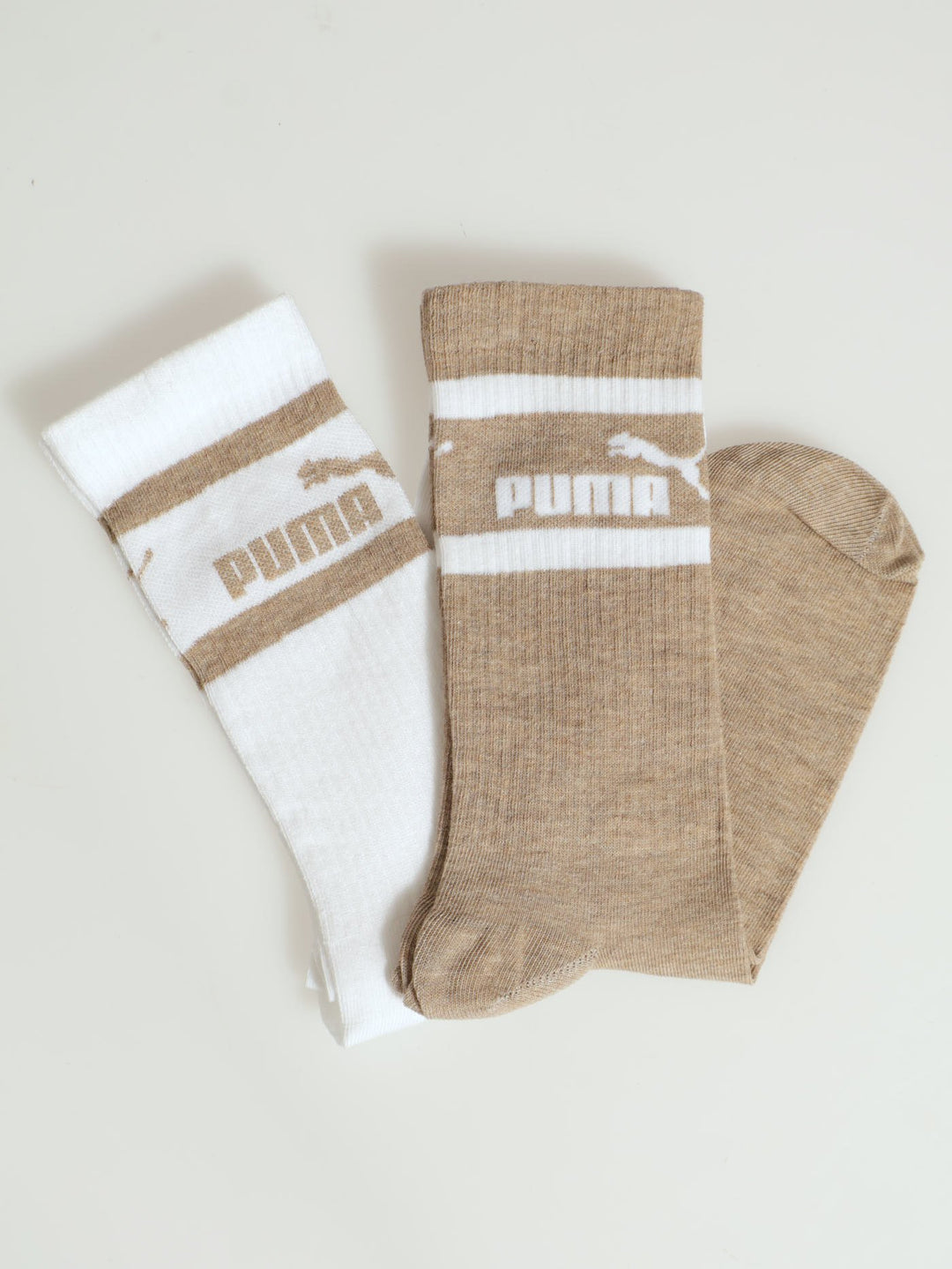 Mens Socks Puma Socken Beige Multi Puma Unisex Quarter Plain Socks
