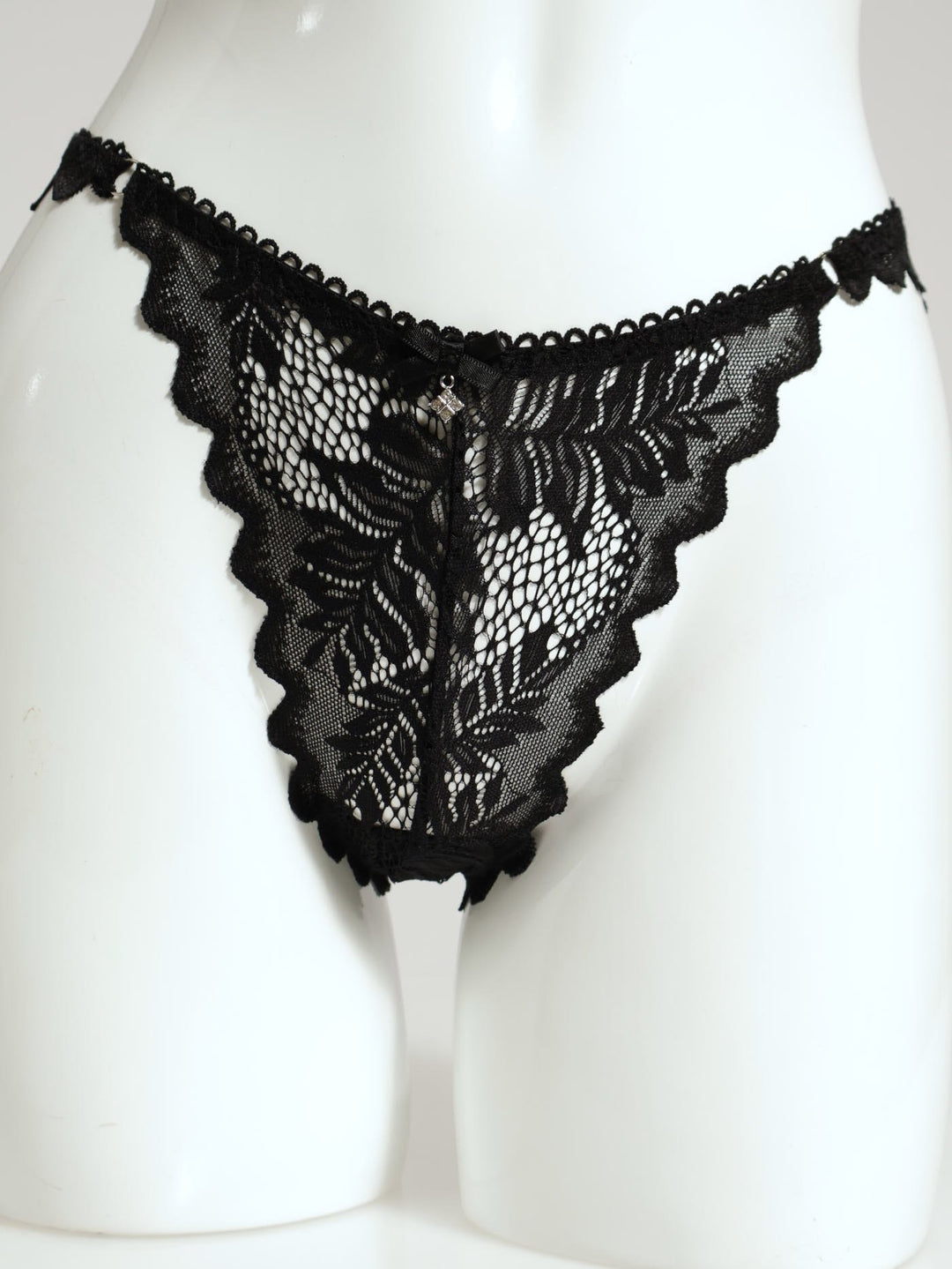Full Lace Tanga Panty - Black