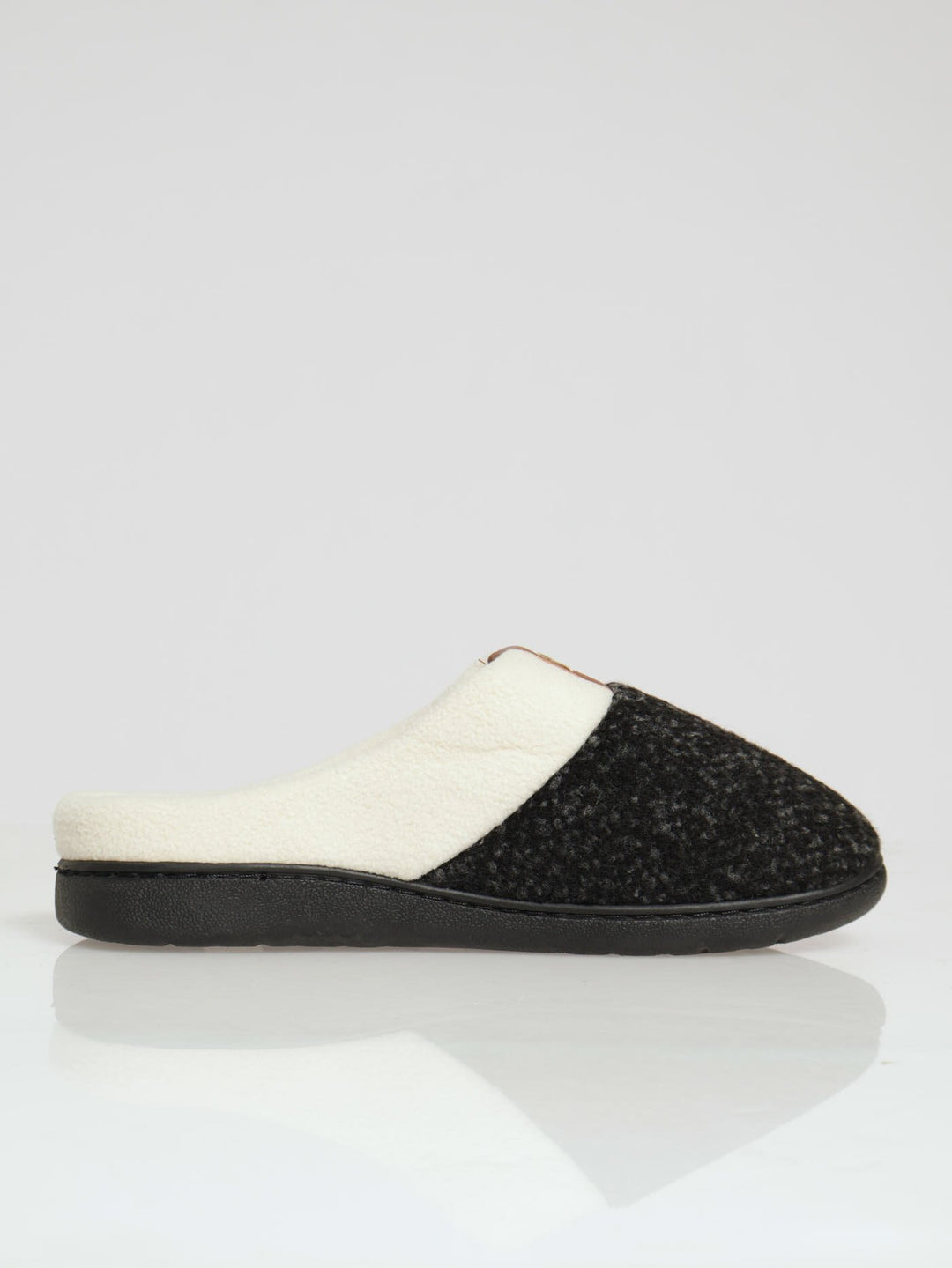 Comfort Half Open Back Slipper - Black