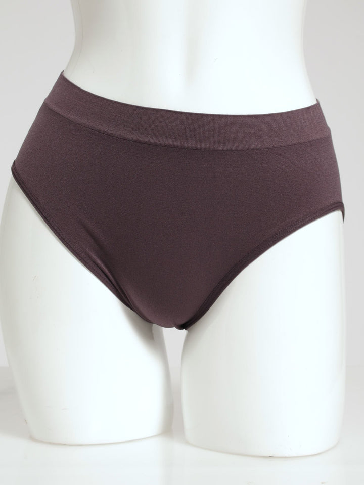 3 Pack Hi-Cut Panties- Dusty Rose/Pearl/ Dark Grape