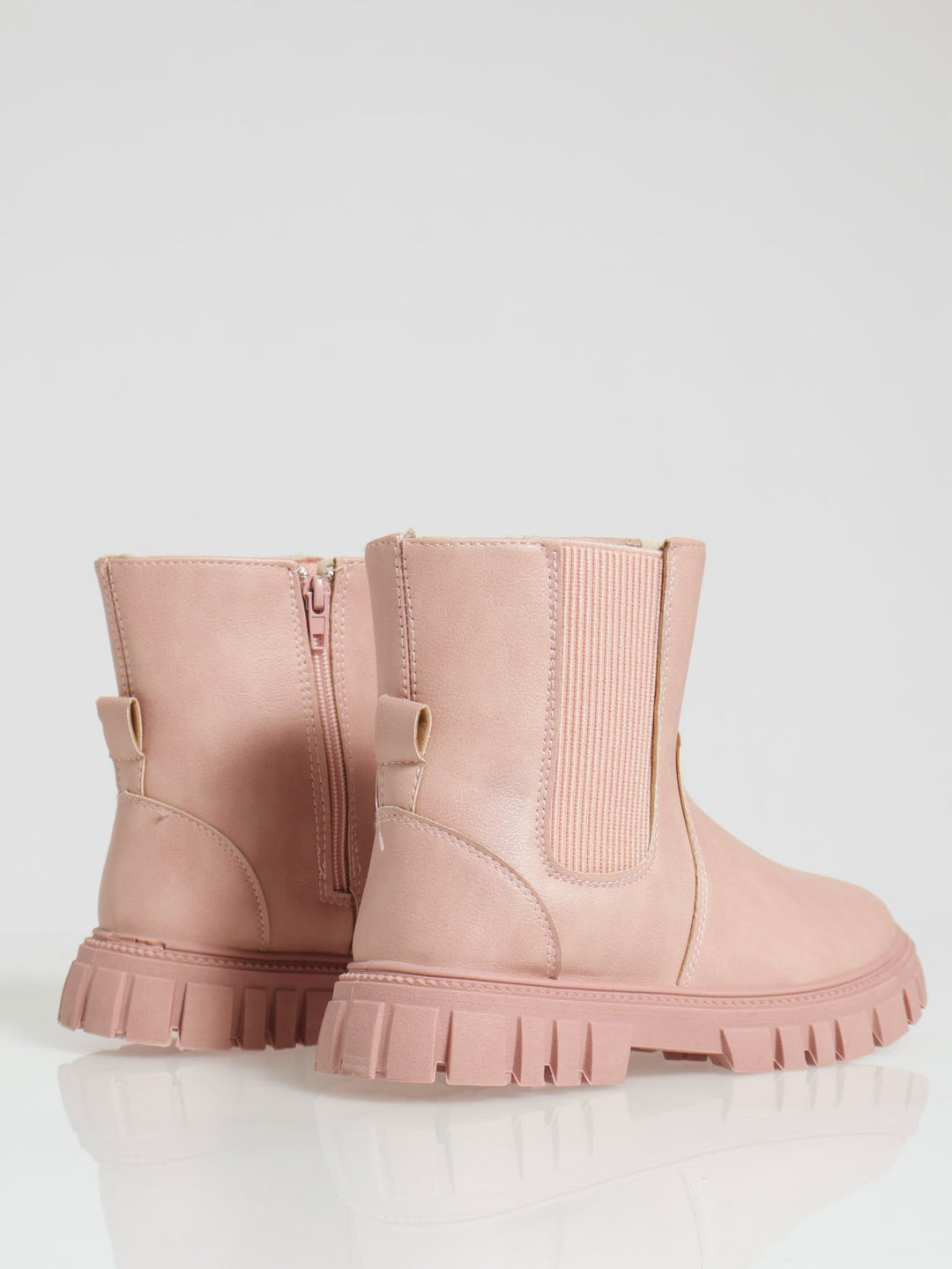 Girls Chunky Chelsea Boot - Dusty Pink