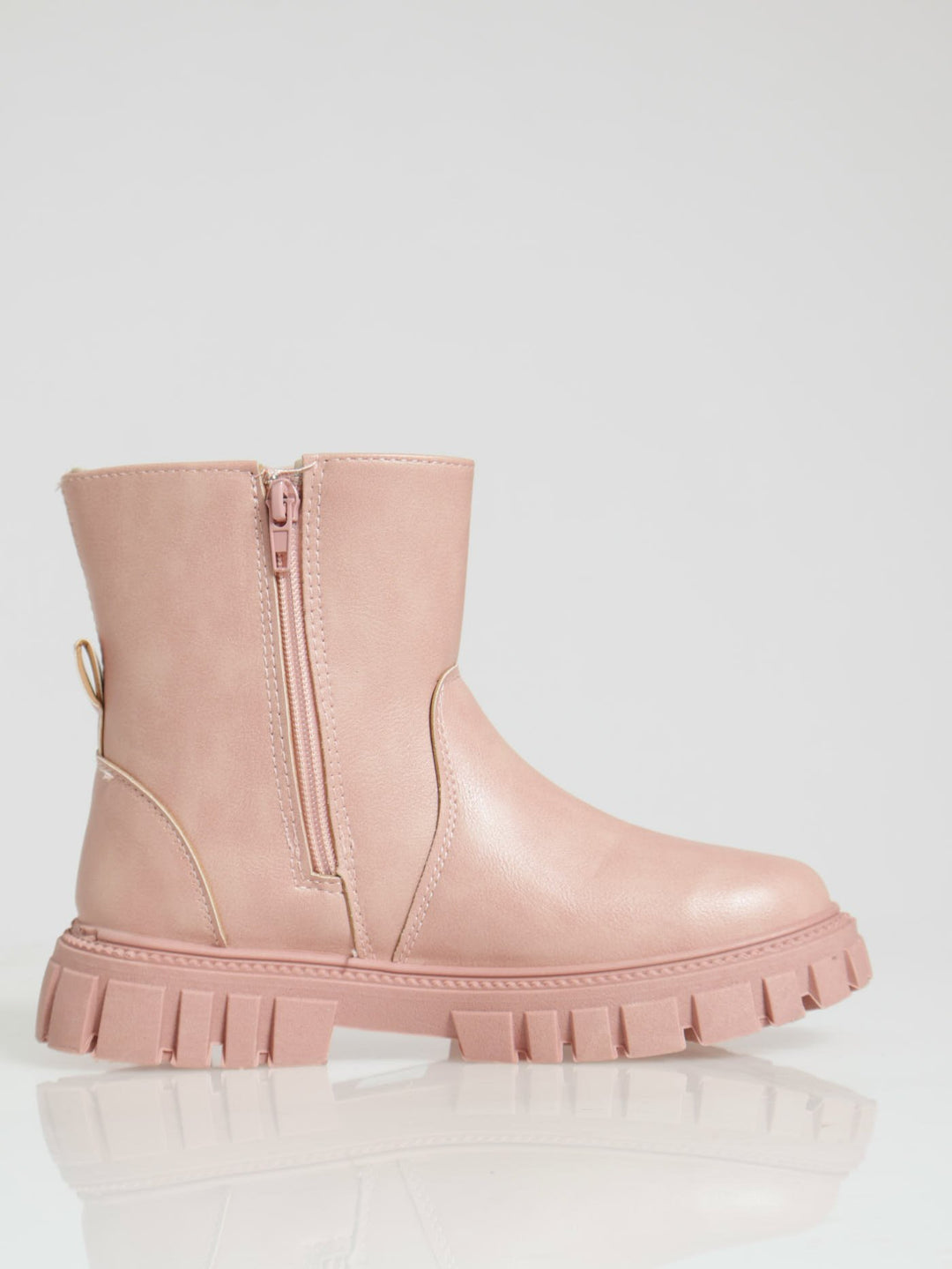 Girls Chunky Chelsea Boot - Dusty Pink