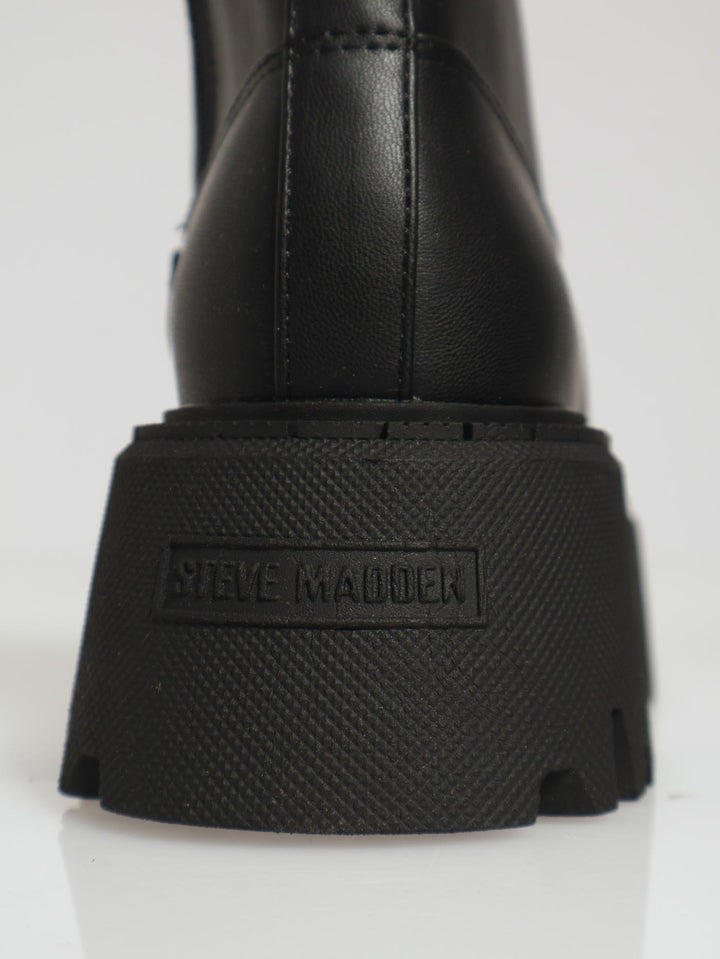 Over-Ride Lace Up Chunky Boot - Black