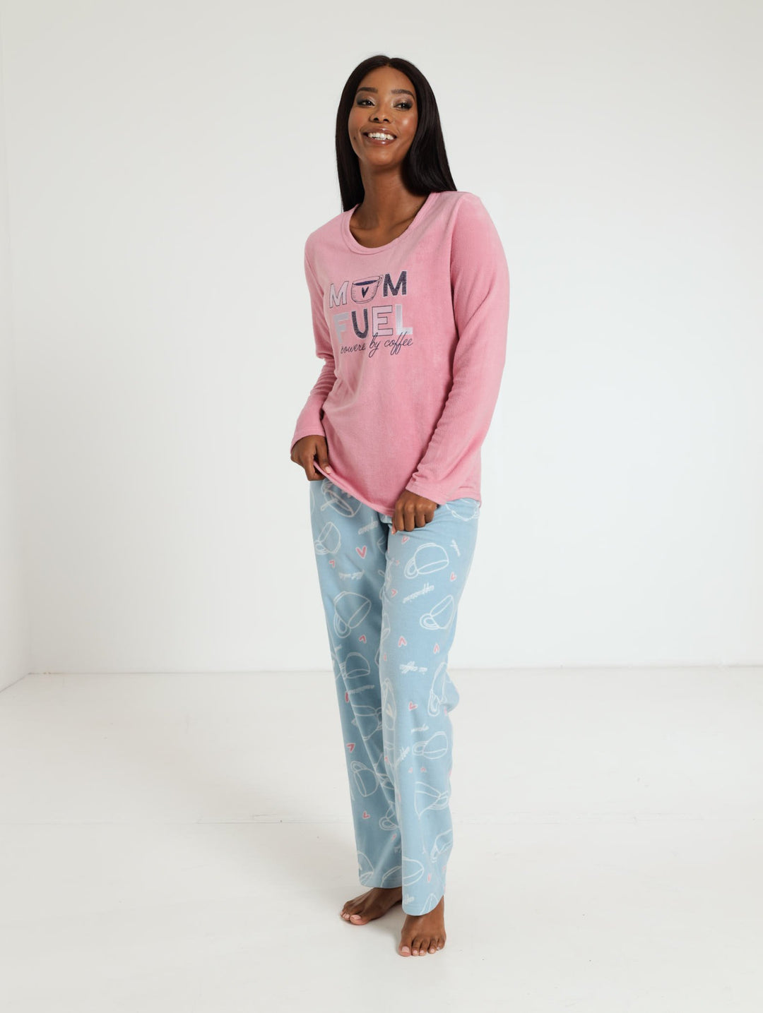 Micro Polar Fleece Pj Set - Pink