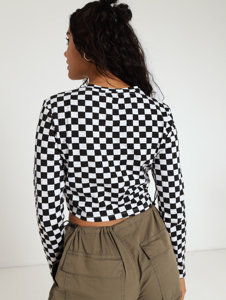 Checkerboard Tee - Black