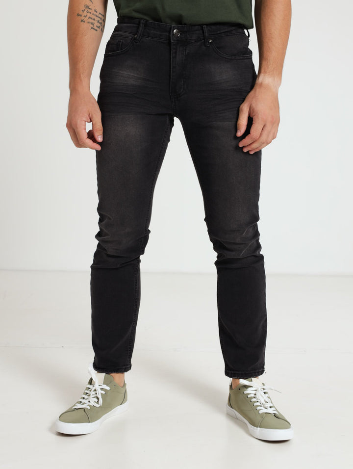 Steve Slim Denim Jean - Charcoal