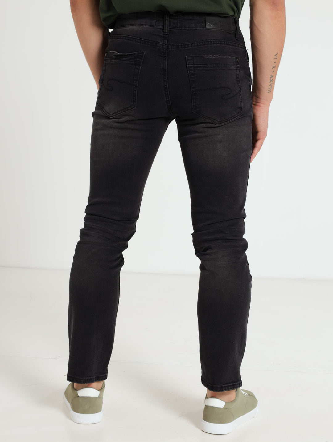 Steve Slim Denim Jean - Charcoal