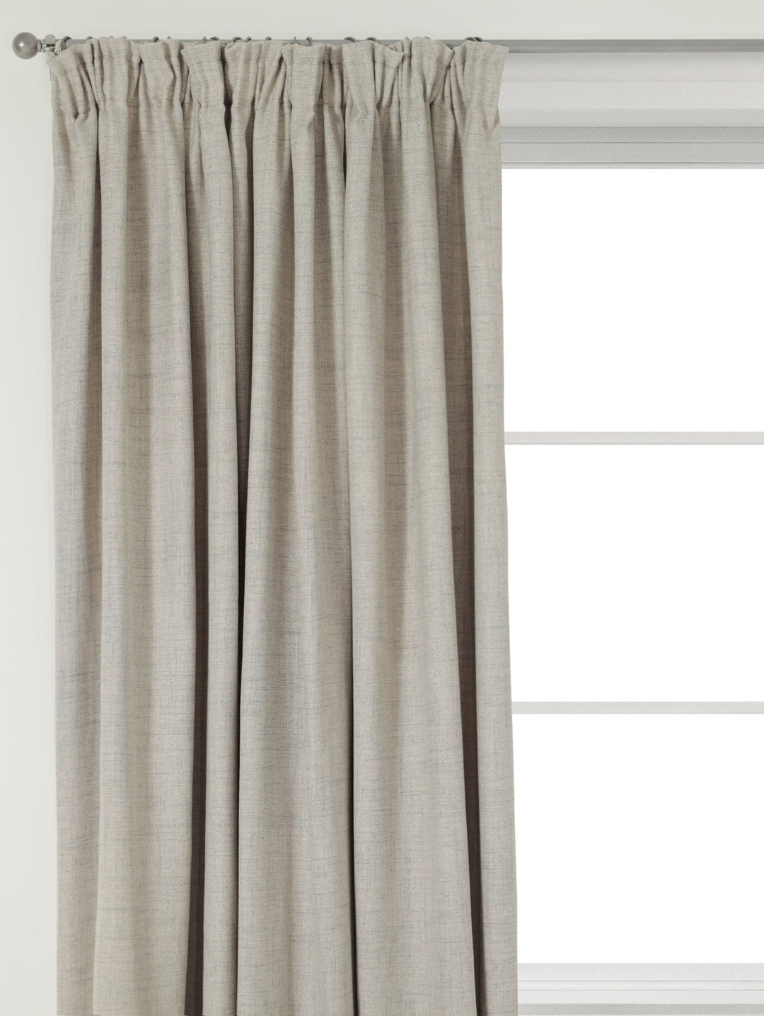 Lined Marbella Texture Taped Curtain - Silver