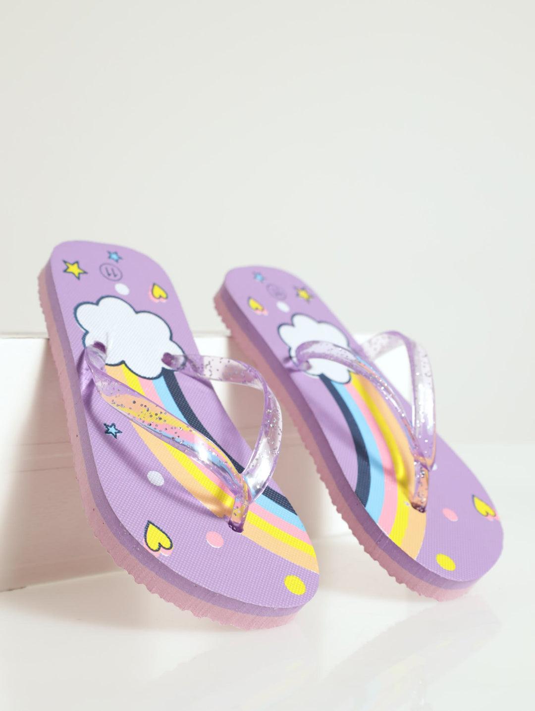 Pre-Girls  Rainbow Flip Flop - Purple