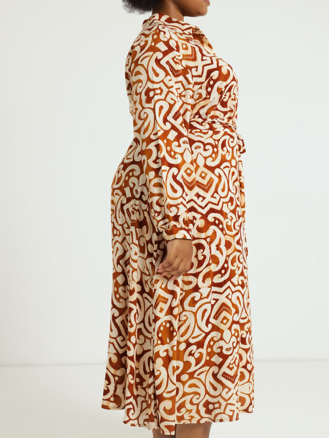 Maxi Shirt Dress - Brown