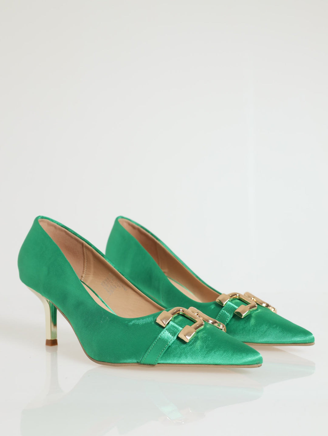 Pointed Full Closed Kitten Heel - Bottle