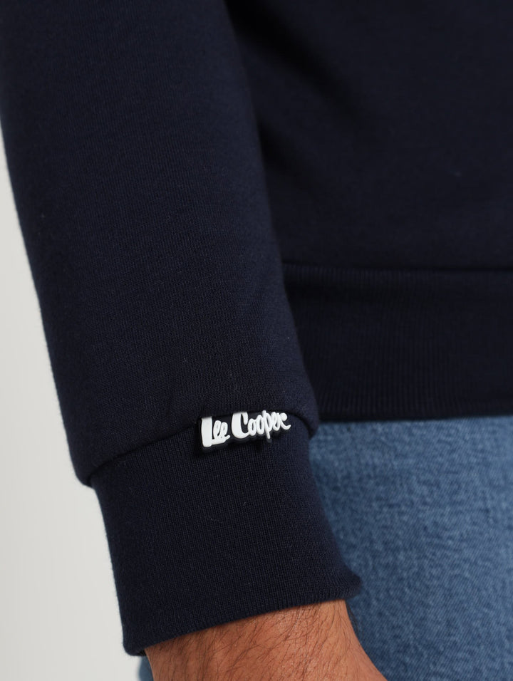 Doyle Applique Crew Tracktop - Navy