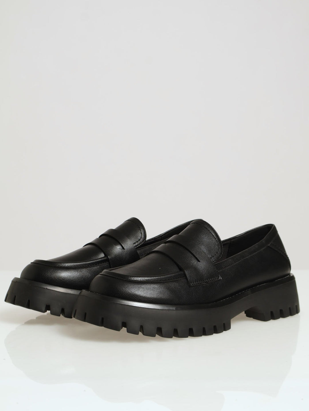 Chunky Slip On Loafer - Black