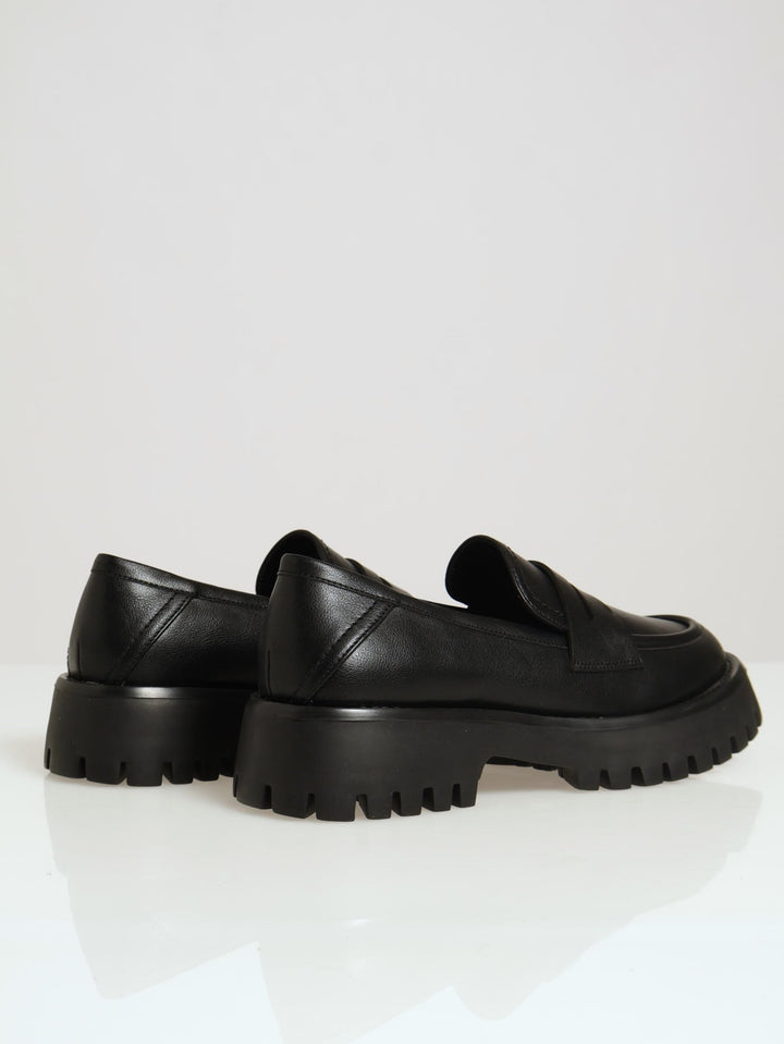 Chunky Slip On Loafer - Black
