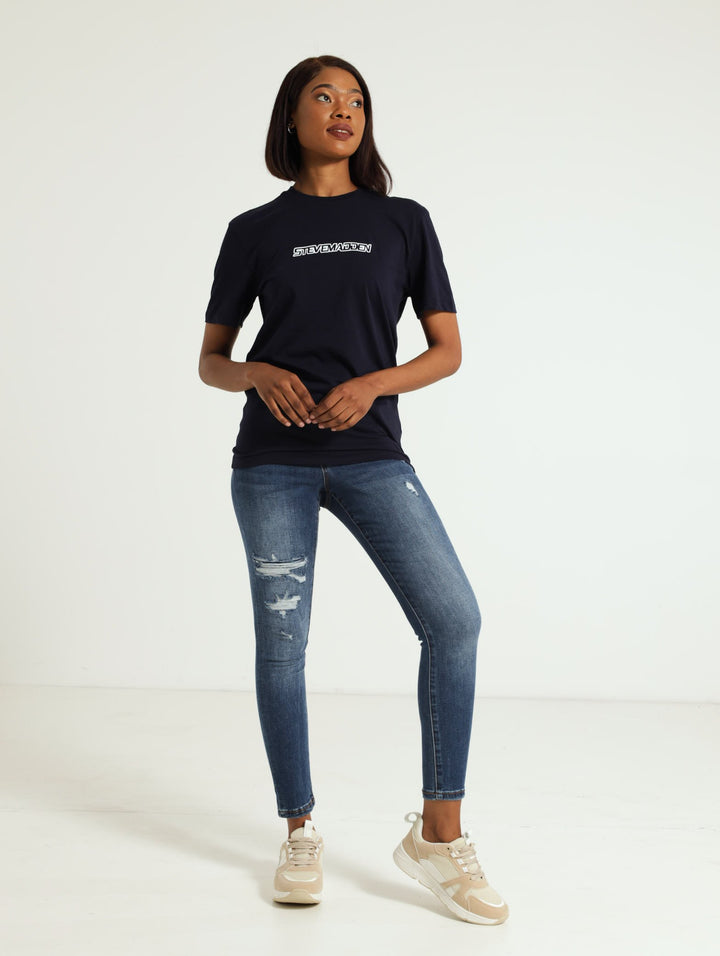 Milo Crew Neck Logo Tee - Navy