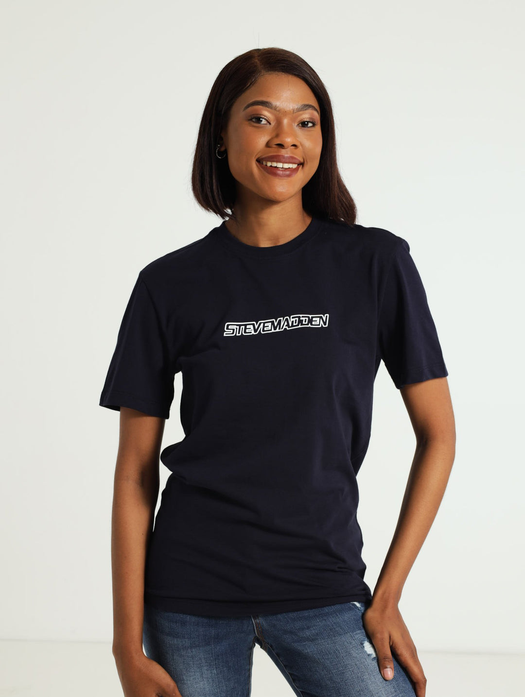 Milo Crew Neck Logo Tee - Navy