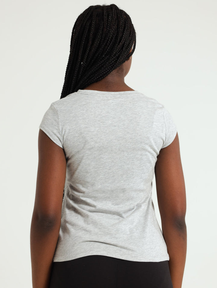 Girls Sportswear Logo Tee - Light Grey