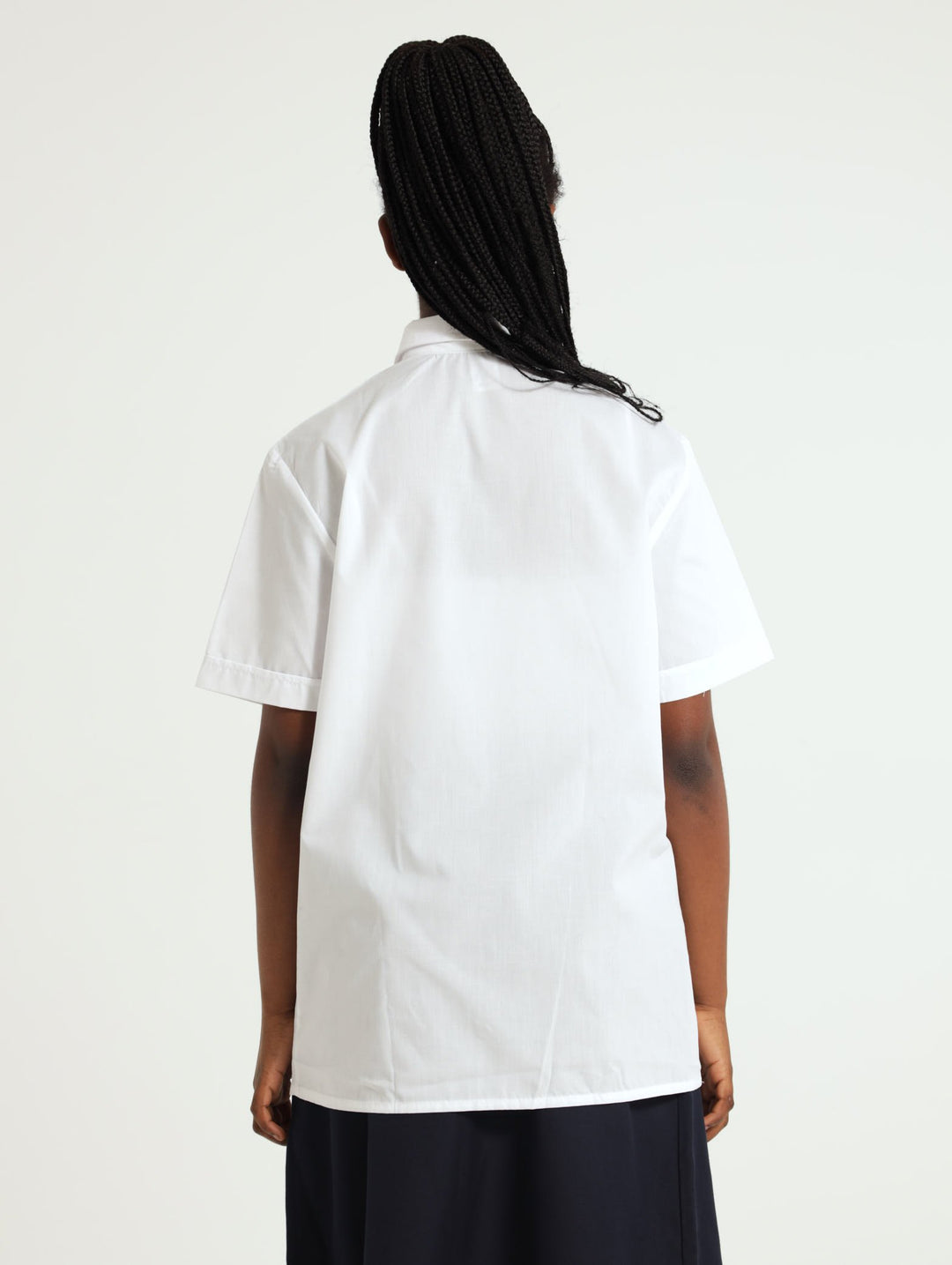 Girls 2 Pack Short Sleeve Regular Neck Blouse - White