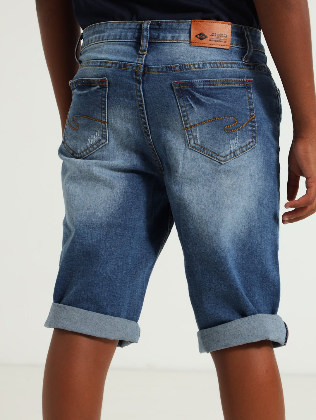 Boys Union Jack Denim Shorts - Indigo