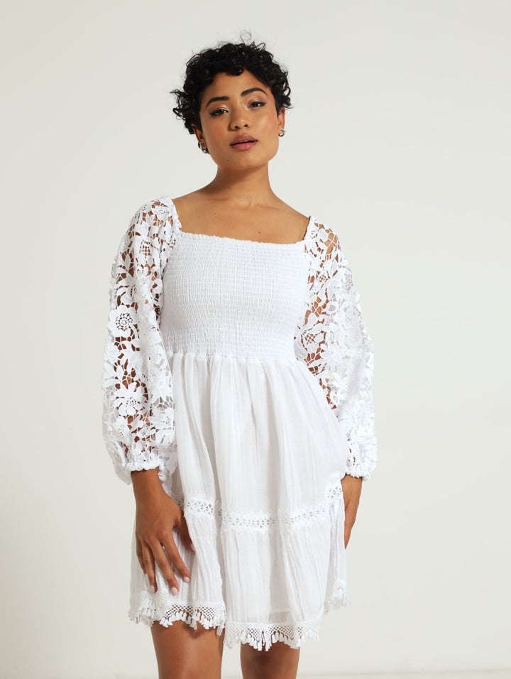 Off Shoulder Katerina Dress - White