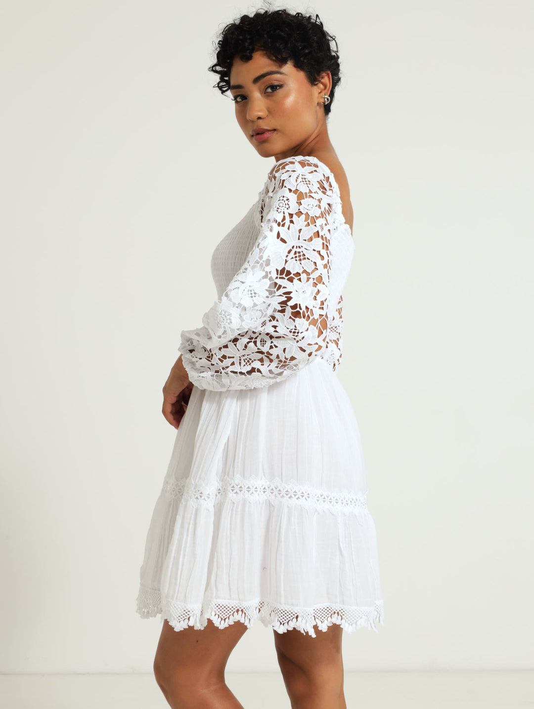 Off Shoulder Katerina Dress White