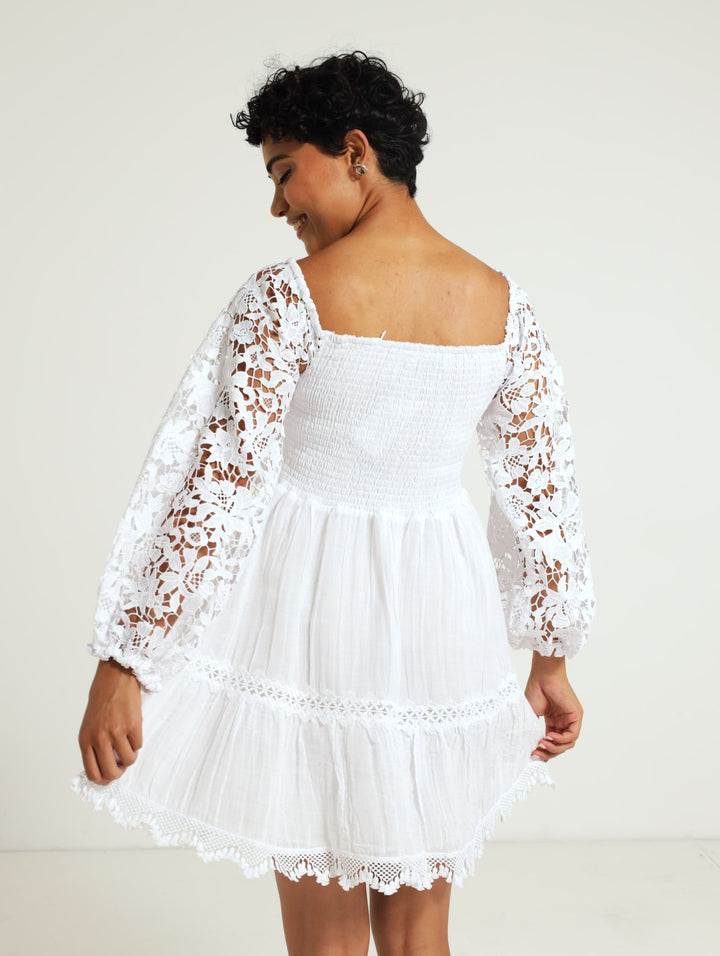 Off Shoulder Katerina Dress - White