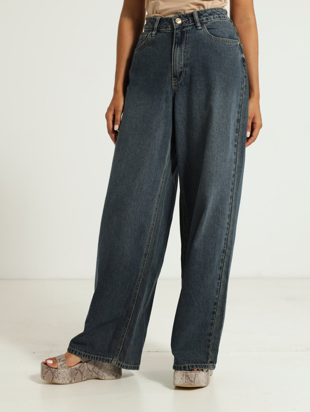 Super Baggy Jeans - Dark Wash Ink