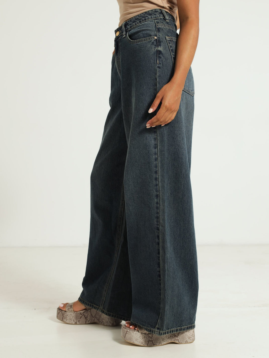 Super Baggy Jeans - Dark Wash Ink