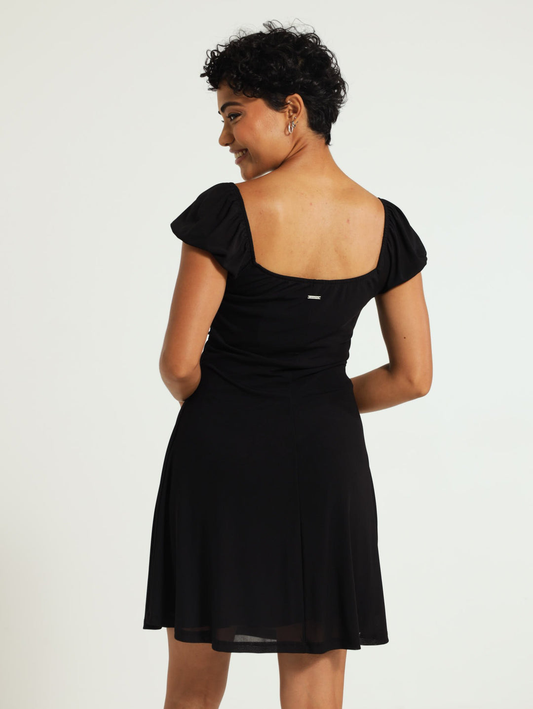 Ruched Bust Dress - Black