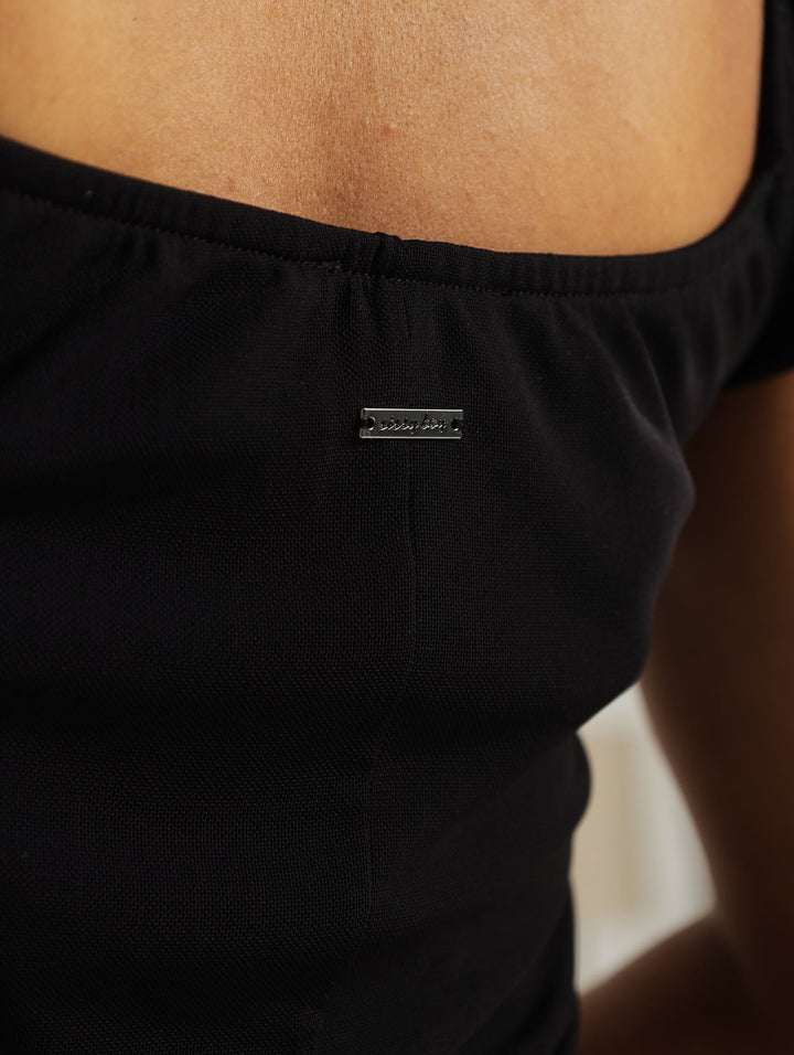 Ruched Bust Dress - Black