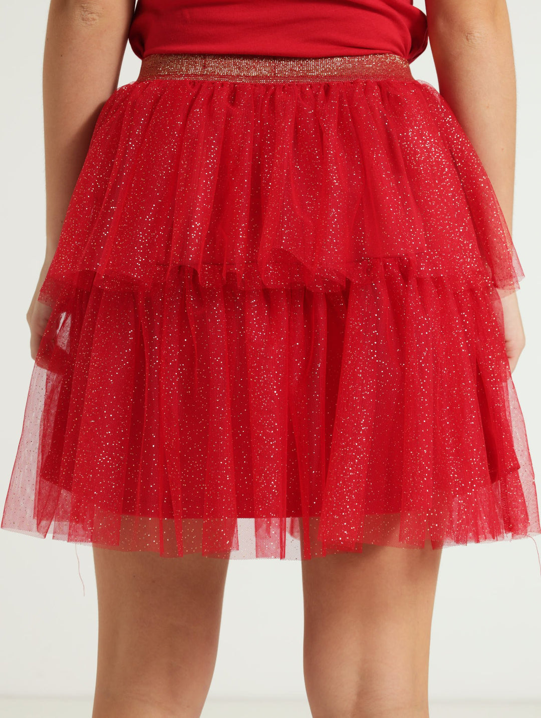 Girls Glitter Tutu Skirt - Red
