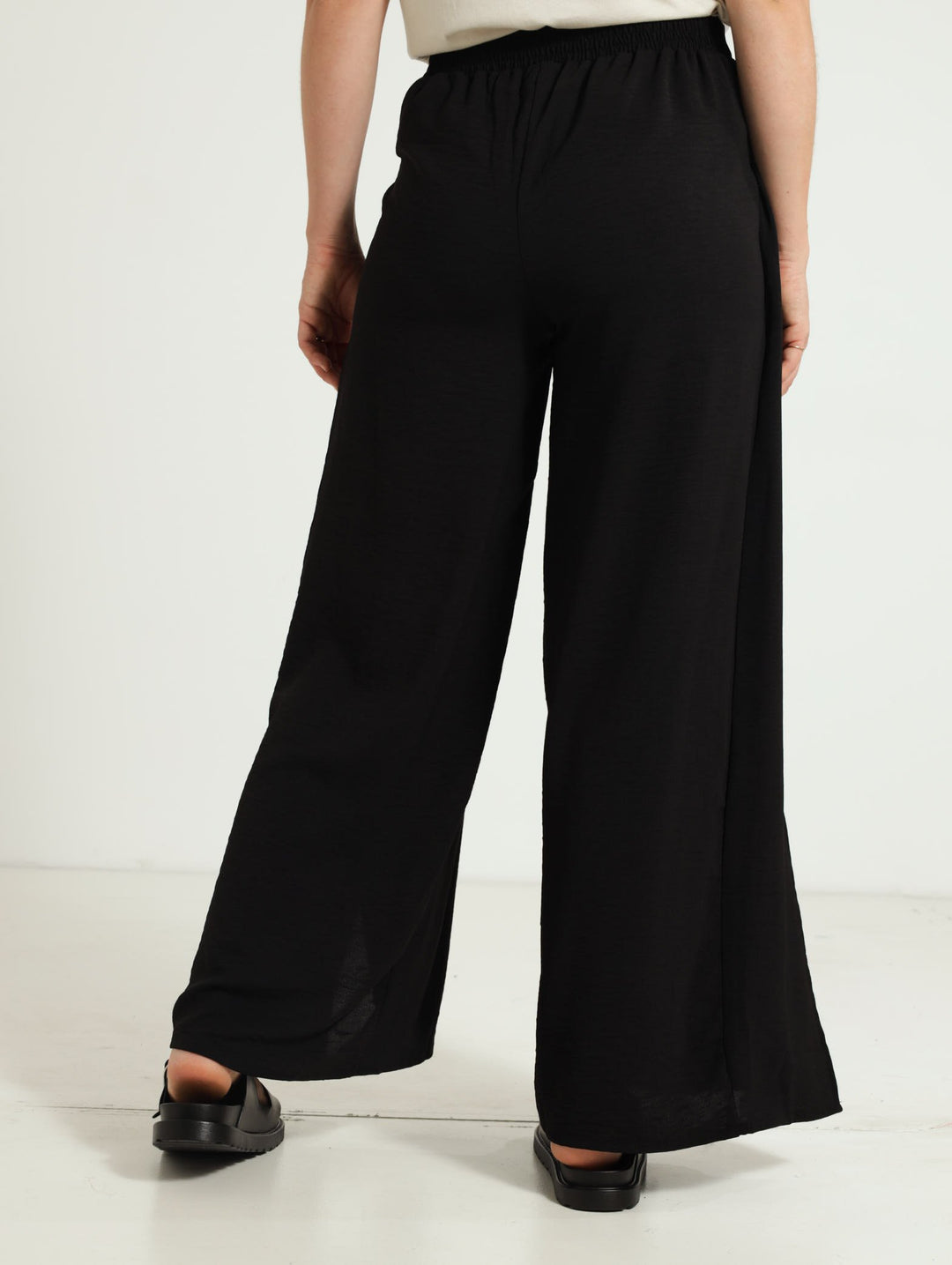 Front Tie Pants - Black