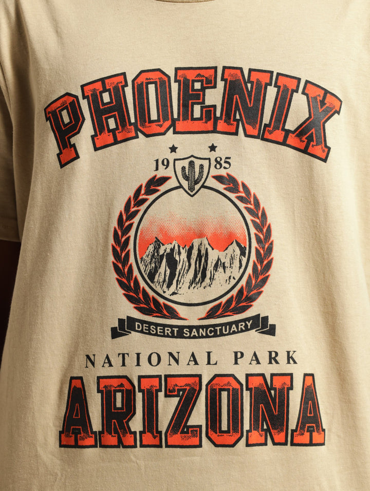 Boys Arizona Print Tee - Stone