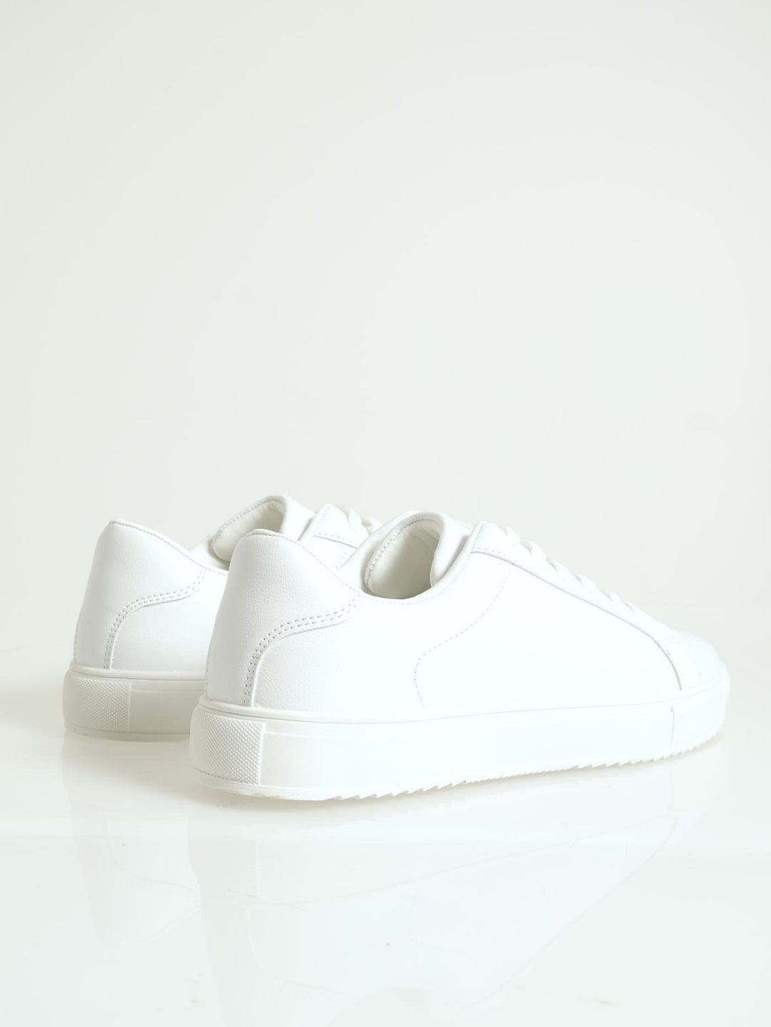 Basic Pu Lace Up Sneaker - White