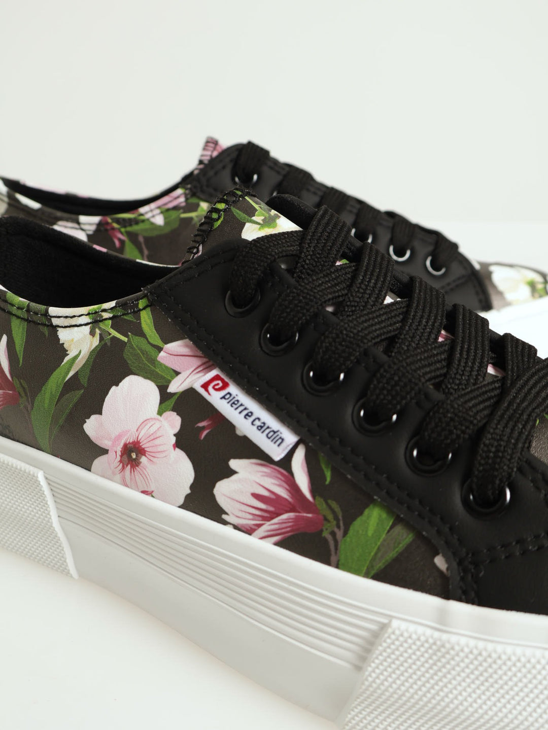 Platform Floral Sneaker - Black