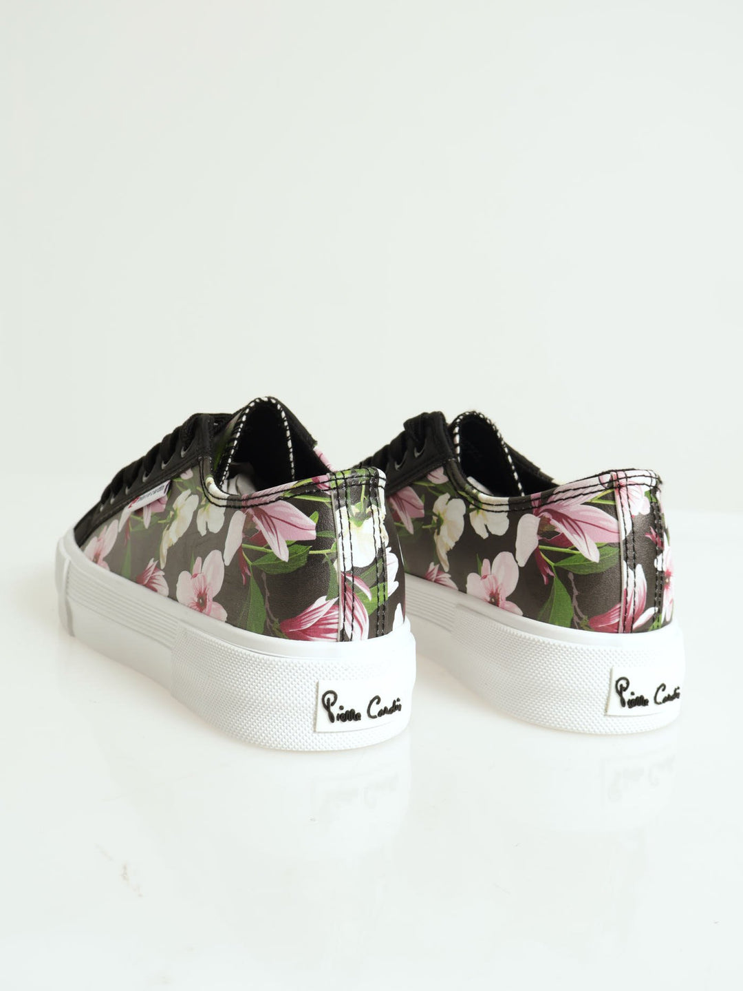 Platform Floral Sneaker - Black