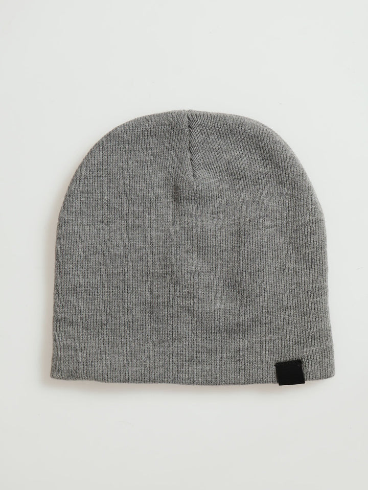 Micro Knit Beanie - Grey Melange