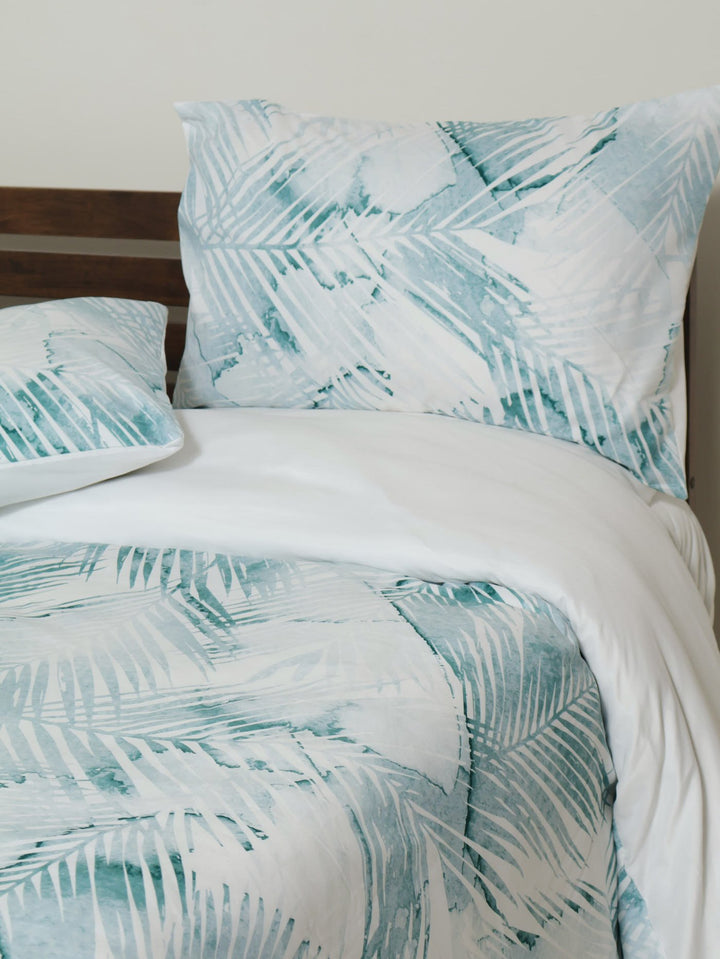 Bella Palm Duvet - Teal