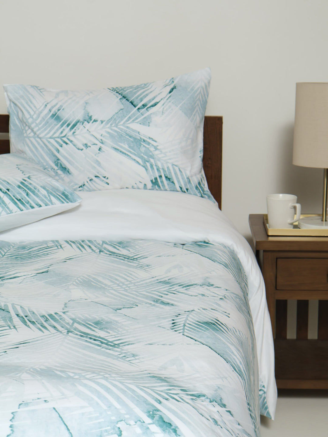 Bella Palm Duvet - Teal