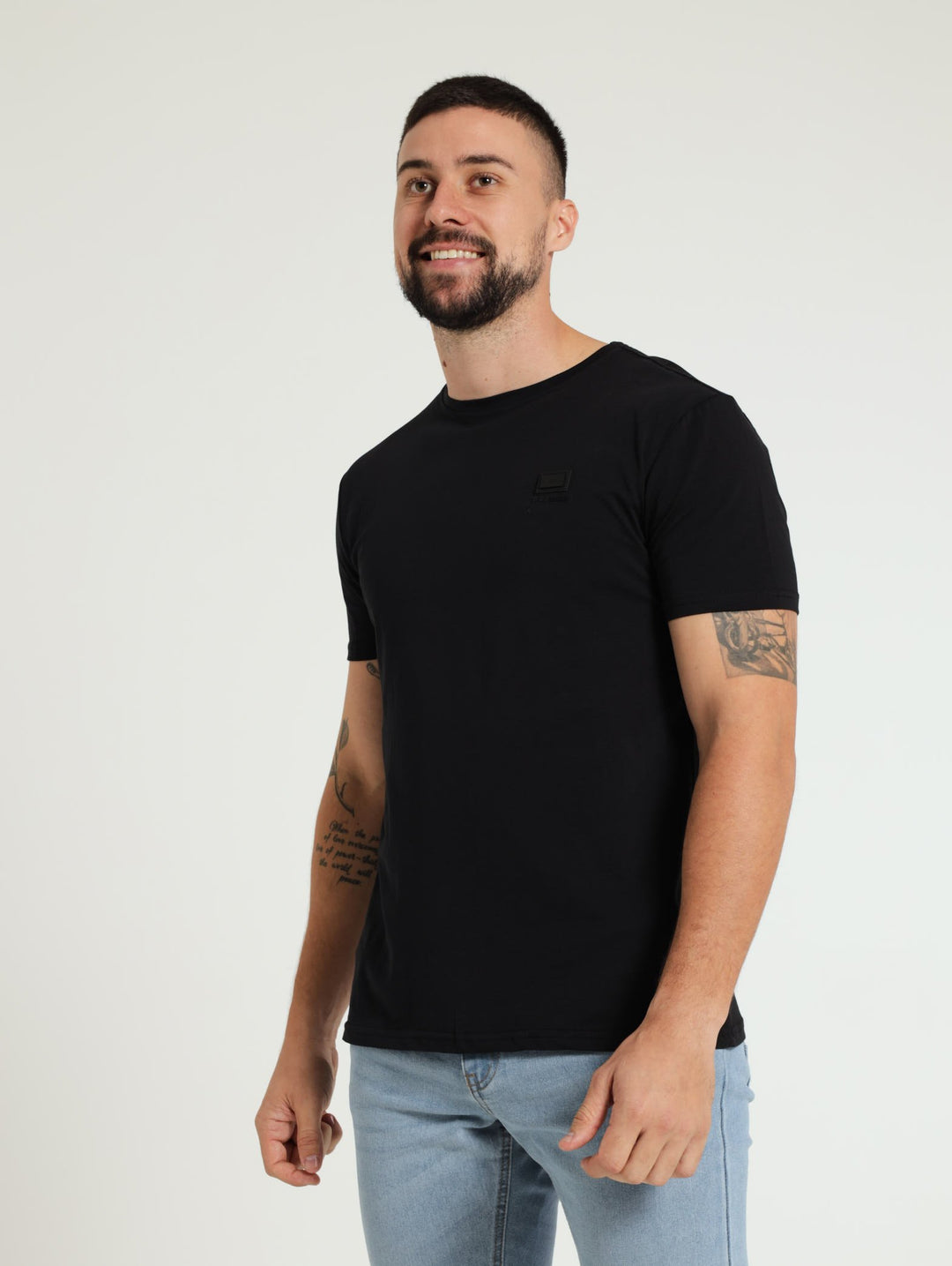 Karter Print Tee - Black
